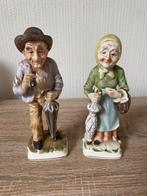 Beeldjes van Man met Pijp en Vrouw met Mandje, Ophalen of Verzenden, Zo goed als nieuw, Overige typen