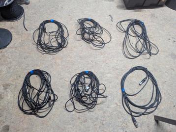 ✅Xlr kabels 6 stuks 8-10 meter  beschikbaar voor biedingen