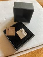 Zilverkleurige Manchetknopen, Ophalen of Verzenden, Nieuw, Grijs, Met patroon