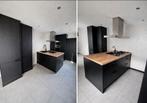 Moderne zwarte keuken met kookeiland - Afhalen 14/15 mrt, Ophalen, Gebruikt, Zwart, Overige typen
