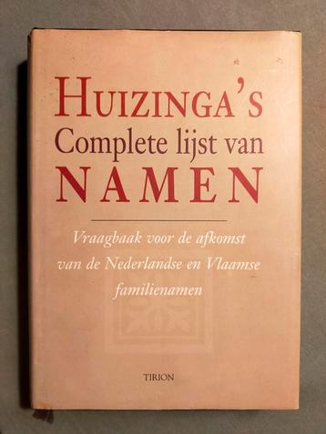 Huizinga's Complete Lijst van Namen (hardcover, 1998) beschikbaar voor biedingen