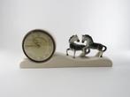Antiek porseleinen klok met paarden (Liggend), Antiek en Kunst, Antiek | Klokken, Ophalen