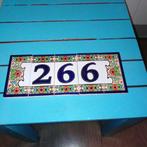 Spaanse keramische tegels met huisnummer 266, Ophalen, Gebruikt