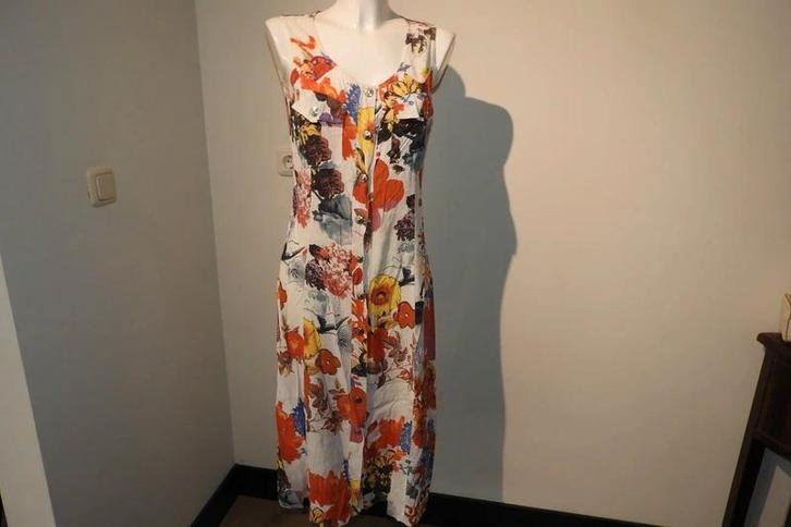 Moschino door knoop jurk kleurrijke bloemen Vintage I 44, Kleding | Dames, Jurken, Gedragen, Maat 42/44 (L), Overige kleuren, Onder de knie