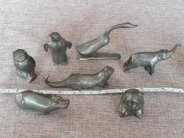 Dieren beeldjes Tinnen Selangor Pewter, Verzamelen, Beelden en Beeldjes, Zo goed als nieuw, Dier, Ophalen of Verzenden