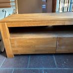 Eiken TV meubel, Ophalen, Gebruikt, 100 tot 150 cm, Eikenhout