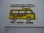 sticker oud Oosterhout Jan Backx Volkswagen Vw bus oldtimer, Verzamelen, Verzenden, Zo goed als nieuw, Bedrijf of Vereniging