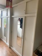 2x Grote kledingkast wit met schuifdeuren en spiegel, Huis en Inrichting, Kasten | Kledingkasten, Ophalen, Met plank(en), Kunststof