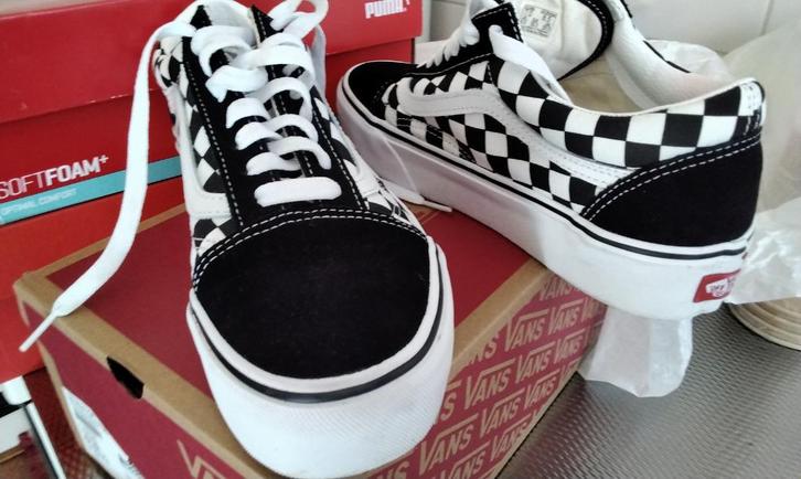 Schoenen Vans Checkerboard Old Skool Platform nieuw, Kleding | Dames, Schoenen, Zo goed als nieuw, Sneakers of Gympen, Zwart, Ophalen