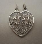 Zilveren hart hanger Best Friend nr.1262, Sieraden, Tassen en Uiterlijk, Kettinghangers, Zo goed als nieuw, Zilver, Zilver, Hart