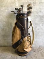 Unieke vintage golftas met golfclubs en golfpet, decoratief!, Ophalen, Gebruikt, Overige typen, Overige merken