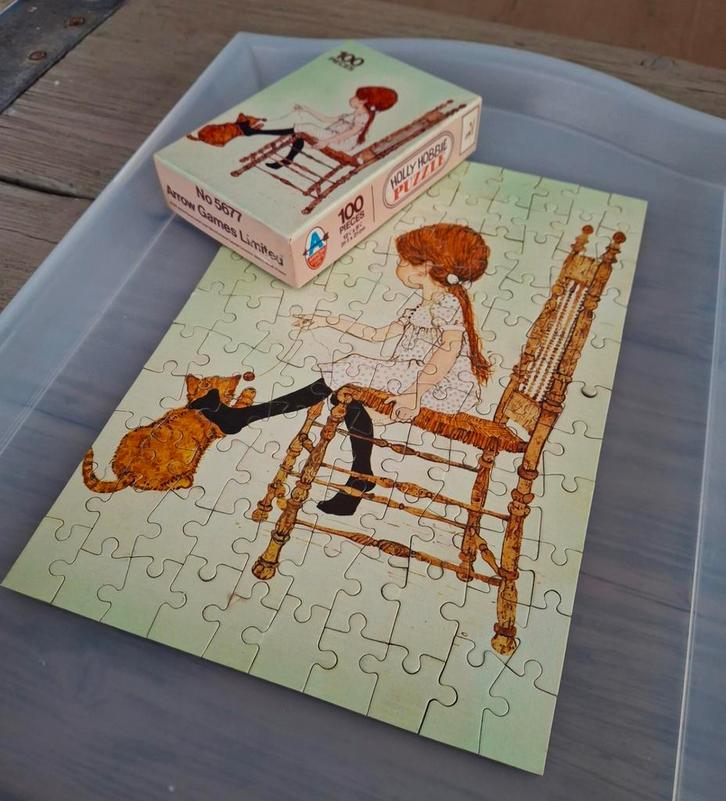 Vintage curiosa Holly Hobbie puzzel, Verzamelen, Overige Verzamelen, Zo goed als nieuw, Ophalen of Verzenden