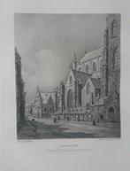 16 / De Sint Bavo of Grote kerk te Haarlem. Gravure uit 1882, Antiek en Kunst, Ophalen of Verzenden