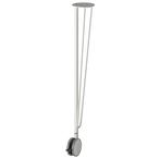 Ikea Krille poot met wiel wit 2 stuks, Ophalen, Tafelpoot, 50 tot 100 cm, Zo goed als nieuw