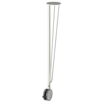 Ikea Krille poot met wiel wit 2 stuks beschikbaar voor biedingen