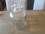 oude glazen vaas 2 oren, Glas, Gebruikt, Ophalen of Verzenden