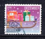 1185 – Nederland nvph 3474 gestempeld , Decemberzegel  slee, Verzenden, Na 1940, Gestempeld
