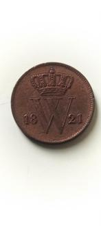 1 Cent 1821 - Koning Willem I - Prachtige Kwaliteit, Postzegels en Munten, Ophalen of Verzenden, Koning Willem I, 1 cent, Losse munt