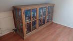 Mooie ruime eiken vitrinekast in Nieuwstaat, Huis en Inrichting, Ophalen, Met deur(en), Eikenhout, 200 cm of meer