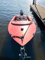 Snelle boot met motor en trailer, Watersport en Boten, Ophalen, Gebruikt, Minder dan 10 pk, Snelvarend