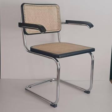 8x Thonet stijl Cesca Breuer webbing buisframe stoel zwart beschikbaar voor biedingen