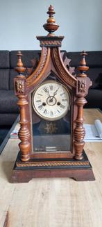 Antieke Junghans wandklok – ca. 1900 – met pendule & sleutel, Antiek en Kunst, Antiek | Klokken, Ophalen of Verzenden