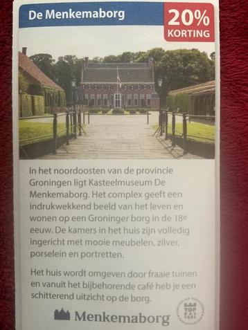 KasteelMuseum De Menkemaborg in Uithuizen Voordeelbon beschikbaar voor biedingen