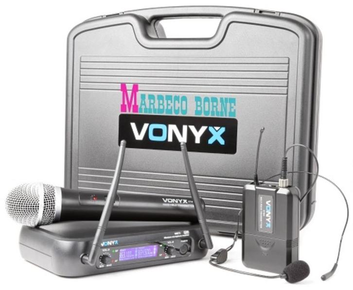 Draadloze UHF microfoon set incl. 1 Handmic + Bodypack WM73C, Muziek en Instrumenten, Microfoons, Nieuw, Overige typen, Draadloos