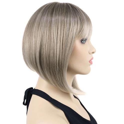 Pruik schuin bob model met steil haar kleur 48T, Sieraden, Tassen en Uiterlijk, Uiterlijk | Haarverzorging, Nieuw, Pruik of Haarverlenging