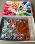 legpuzzel 1000 stukjes- kleurpotloden ( 1 stukje mist), Ophalen of Verzenden, 500 t/m 1500 stukjes, Zo goed als nieuw, Legpuzzel