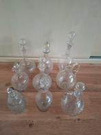 9x Antieke Kristallen Karaffen met Stolpen, Antiek en Kunst, Antiek | Glas en Kristal, Ophalen of Verzenden