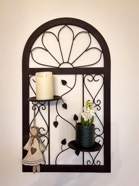 Decoratieve Wandhanger Kaarsen/Planten, Huis en Inrichting, Woonaccessoires | Wanddecoraties, Zo goed als nieuw, Ophalen