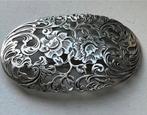 Grote zilveren broche met bloemen, Sieraden, Tassen en Uiterlijk, Broches, Ophalen of Verzenden, Zo goed als nieuw, 4 tot 7 cm