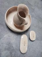 Keramische wasset met kan en zeepbakjes, Antiek en Kunst, Antiek | Keramiek en Aardewerk, Ophalen of Verzenden