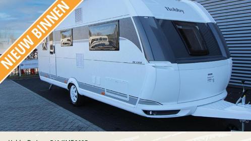 Hobby De Luxe 540 KMFE 1750 kg as + stapelbed, Caravans en Kamperen, Caravans, Bedrijf, tot en met 5, 1250 - 1500 kg, Treinzit