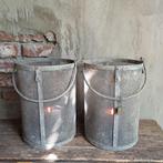 2x Windlicht + hengsel lantaarn grijs Rivièra Maison *Etage3, ., Ophalen of Verzenden, Zo goed als nieuw, .