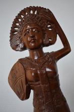 Legong Djanger Janger hout beeld danseres Bali waaier, Ophalen of Verzenden