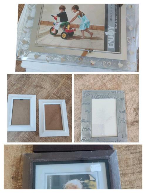 9 Fotolijstjes : Wit 2x, bruin 2x Metaal friends 1x  glas 4x, Audio, Tv en Foto, Fotografie | Fotolijsten, Zo goed als nieuw, Ophalen of Verzenden