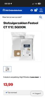 Festool CT17E stofzuigerzakken NIEUW, Ophalen, Nieuw