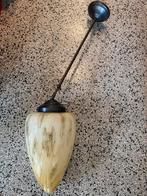 Vintage Hanglamp met Glazen Kap (gemarmerd), Huis en Inrichting, Lampen | Hanglampen, Vintage, Nieuw, Ophalen of Verzenden, Glas