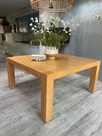 Eettafel viekant 150x150 cm essen hout, Ophalen, Gebruikt, 100 tot 150 cm, Vierkant