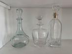 3 Glazen Karaffen met Stop - Mooie Set, Huis en Inrichting, Ophalen of Verzenden, Overige stijlen
