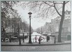Ikea schilderij Amsterdamse gracht met rode fiets, Antiek en Kunst, Ophalen