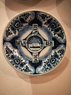 Delfts Blauw Wandbord Bouwen Bewaren, Antiek en Kunst, Ophalen