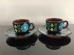 Majolika Várőslőd Hongarije – handgeschilderde espresso set, Ophalen of Verzenden, Huis en Inrichting