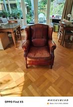Lederen oor fauteuil, Huis en Inrichting, Ophalen, Gebruikt, Klassiek, 75 tot 100 cm