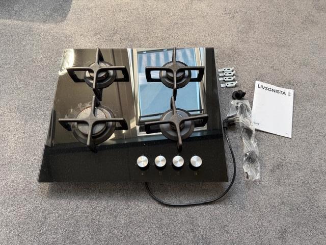 Kookplaat gas 4 pits, Witgoed en Apparatuur, Kookplaten, Gebruikt, Inbouw, Gas, 4 kookzones, Ophalen of Verzenden