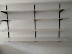 Wandrek met 4 planken van 2,5 meter lang, Huis en Inrichting, Woonaccessoires | Wandplanken en Boekenplanken, Ophalen, Gebruikt