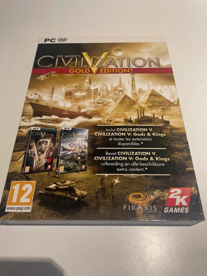 Civilization V Gold Edition PC Game, Spelcomputers en Games, Games | Pc, Zo goed als nieuw, Strategie en Constructie, 1 speler