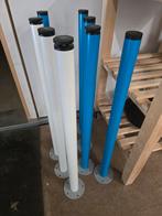 IKEA Bureaublad (200x60) met 8 bureausteunen, Ophalen of Verzenden, Zo goed als nieuw